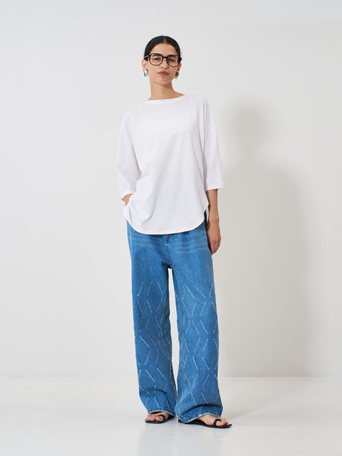 【 予約:2月上旬 】TWIST HEM TEE /Y261-81024